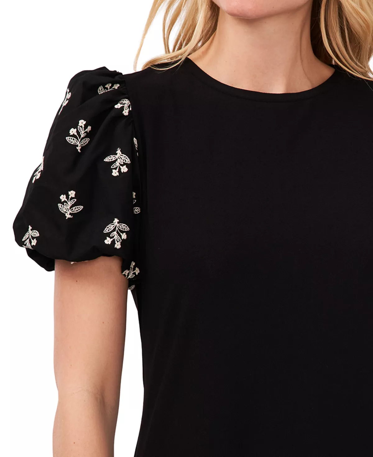 CeCe Women's Embroidered Puff-Sleeve Dress 3 CeCe Women's Embroidered Puff-Sleeve Dress - Image 3