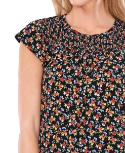 CeCe Women's Floral-Print Flutter-Sleeve Dress -Anne Klein Sales Store 21731570 fpx