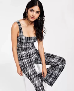 Bar III Women’s Plaid-Print Tank Top, Created For Macy’s -Anne Klein Sales Store 21748820 fpx