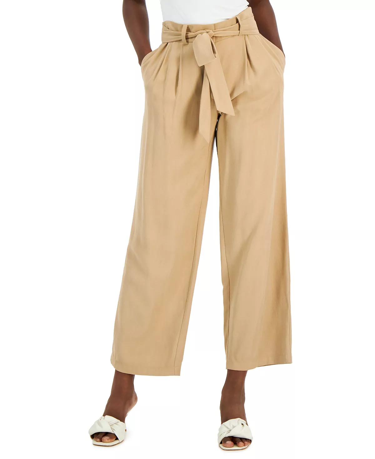 Alfani Women's Tie-Belt Trousers, Created For Macy's 1 Alfani Women's Tie-Belt Trousers, Created For Macy's