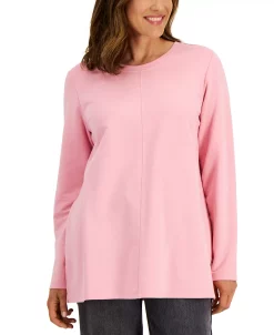 Karen Scott Women's Seam-Front French Terry Tunic, Created For Macy's -Anne Klein Sales Store 21768285 fpx