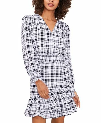 Vince Camuto Women's Plaid Fit & Flare Dress 3 Vince Camuto Women's Plaid Fit & Flare Dress - Image 3