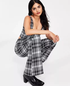 Bar III Women’s Plaid-Print Flare-Leg Pants, Created For Macy’s 8 Bar III Women’s Plaid-Print Flare-Leg Pants, Created For Macy’s -Anne Klein Sales Store 21817214 fpx