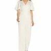 Adrianna Papell Women's Flutter-Sleeve Wide-Leg Jumpsuit