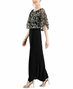 Connected Embroidered Overlay Gown -Anne Klein Sales Store 21899971 fpx