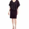 Connected Women's Embellished Cape-Overlay Dress