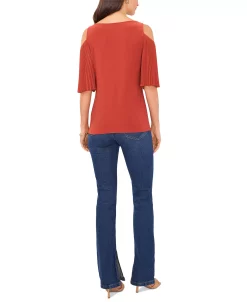 Vince Camuto Ld-Shoulder Pleated-Sleeve Top -Anne Klein Sales Store 21900768 fpx