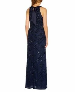 Adrianna Papell Halter Beaded-Lace Gown 5 Adrianna Papell Halter Beaded-Lace Gown -Anne Klein Sales Store 21922629 fpx