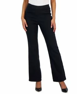 Anne Klein Women's Denim Pull-On Flare-Leg Pants