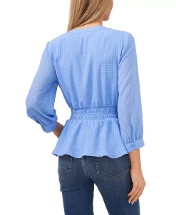 CeCe Women's Split Neck Peplum Blouse -Anne Klein Sales Store 21946918 fpx