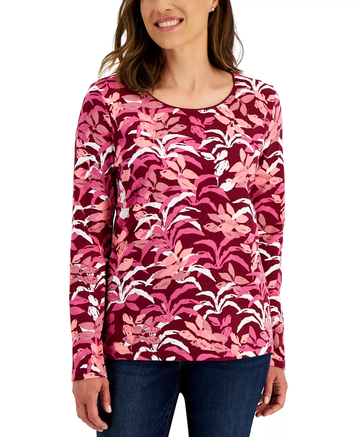 Karen Scott Women's Botanical-Print Top, Created For Macy's 5 Karen Scott Women's Botanical-Print Top, Created For Macy's - Image 5