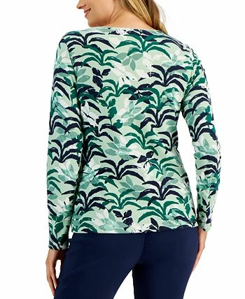 Karen Scott Women's Botanical-Print Top, Created For Macy's 2 Karen Scott Women's Botanical-Print Top, Created For Macy's - Image 2