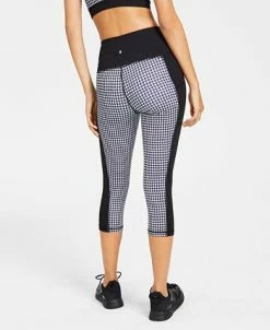 ID Ideology Petite Colorblock Houndstooth Cropped Leggings, Created For Macy's -Anne Klein Sales Store 21951964 fpx