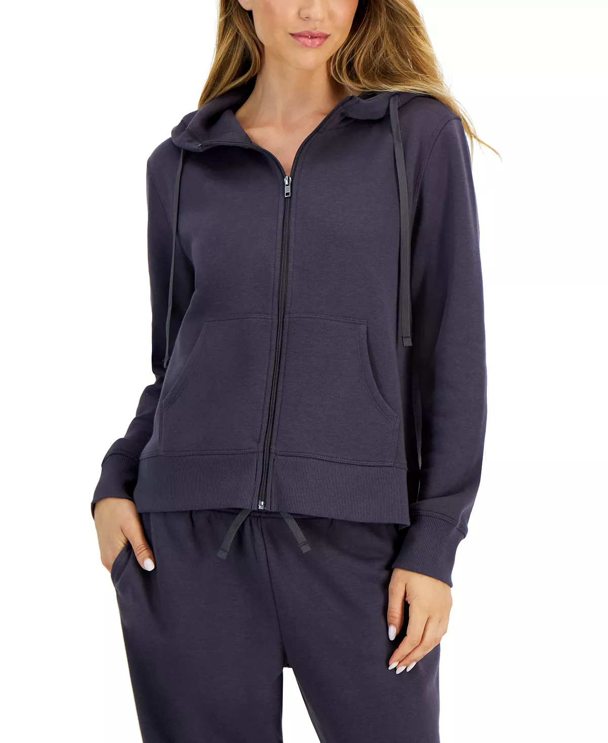 ID Ideology Women's Fleece Full-Zip Jacket, Regular & Petite, Created For Macy's 1 ID Ideology Women's Fleece Full-Zip Jacket, Regular & Petite, Created For Macy's