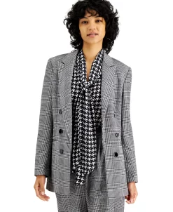 Bar III Women's Plaid Faux Double-Breasted Jacket, Created For Macy's -Anne Klein Sales Store 21971460 fpx