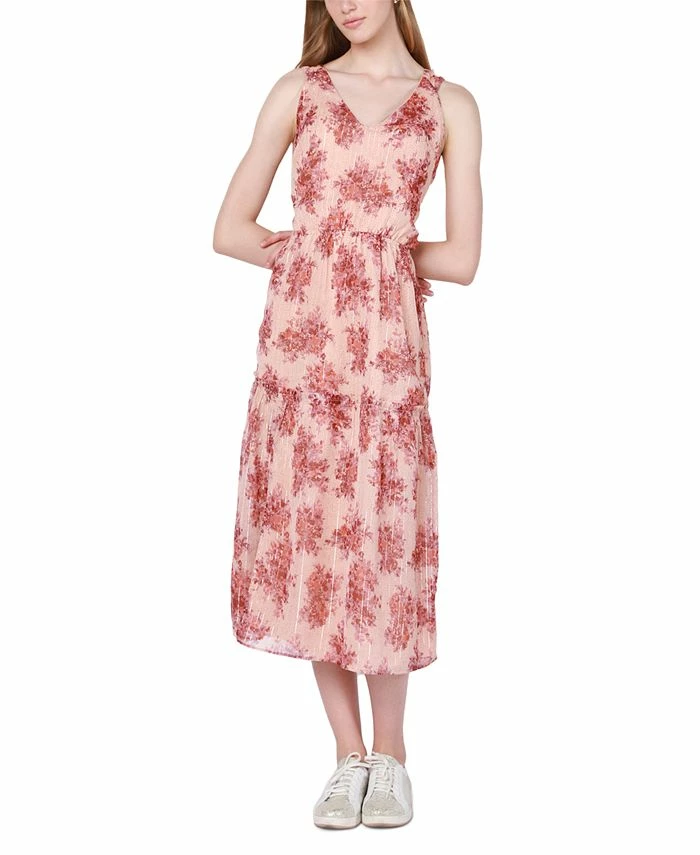 Black Tape Women's V-Neck Printed Midi Dress 1 Black Tape Women's V-Neck Printed Midi Dress