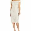 Adrianna Papell Women's Off-The-Shoulder Embellished Sheath Dress