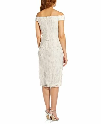 Adrianna Papell Women's Off-The-Shoulder Embellished Sheath Dress 2 Adrianna Papell Women's Off-The-Shoulder Embellished Sheath Dress - Image 2