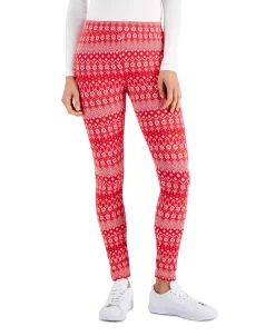 Style & Co Women's Fair Isle Mid-Rise Leggings, Created For Macy's