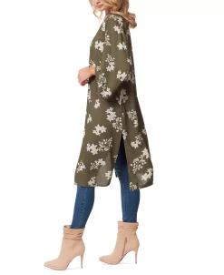 Jessica Simpson Women's Tina Printed Open-Front Duster -Anne Klein Sales Store 22017289 fpx