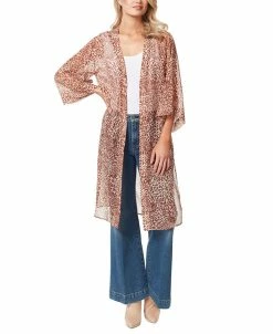 Jessica Simpson Women's Tina Printed Open-Front Duster