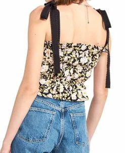 En Saison Women's Kinsley Printed Tie-Shoulder Top -Anne Klein Sales Store 22017412 fpx