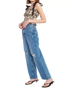 En Saison Women's Kinsley Printed Tie-Shoulder Top -Anne Klein Sales Store 22017415 fpx