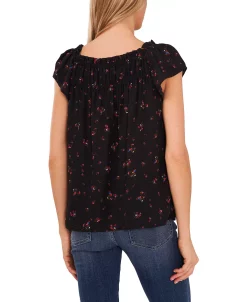 CeCe Women's Ruffled Square Neckline Floral Top -Anne Klein Sales Store 22021099 fpx