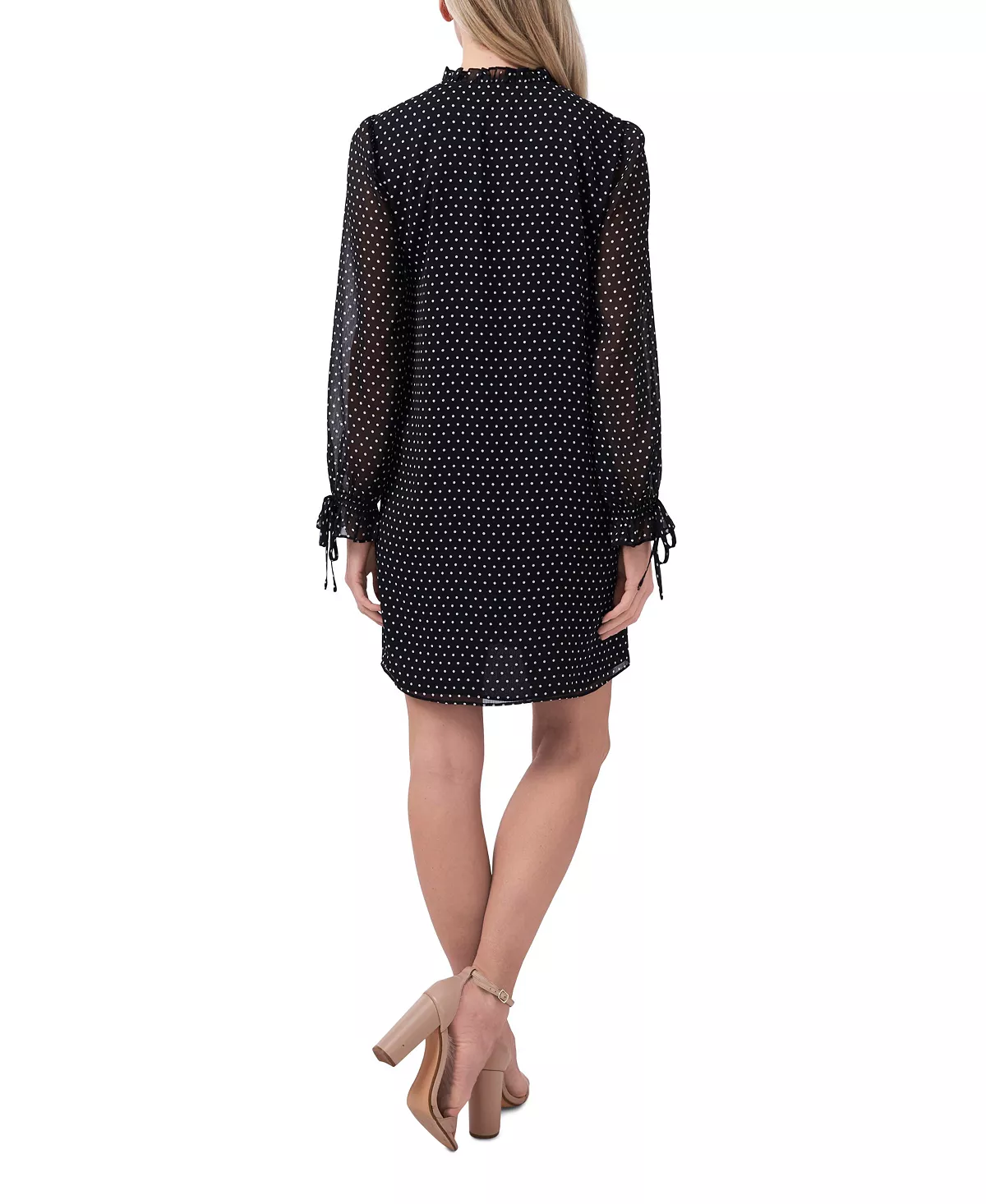 CeCe Women's Long Sleeve Polka Dot Dress 2 CeCe Women's Long Sleeve Polka Dot Dress - Image 2