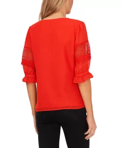CeCe Women's Lace Trim Sleeve Blouse -Anne Klein Sales Store 22021342 fpx