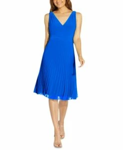 Adrianna Papell V-Neck Fit & Flare Dress