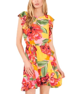 CeCe Women's Ruffled Belted Dress -Anne Klein Sales Store 22037916 fpx