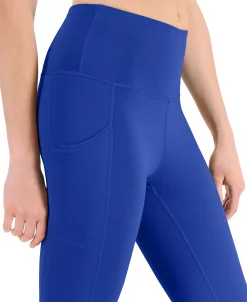 ID Ideology Women's Compression High-Rise Side-Pocket Cropped Leggings, Regular & Petite, Created For Macy's -Anne Klein Sales Store 22061562 fpx