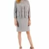 Kasper Women's Faux-Suede Framed Patch-Pocket Blazer & Sheath Dress