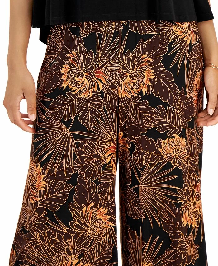 Connected Women's Contrast Printed Cropped Jumpsuit 4 Connected Women's Contrast Printed Cropped Jumpsuit - Image 4
