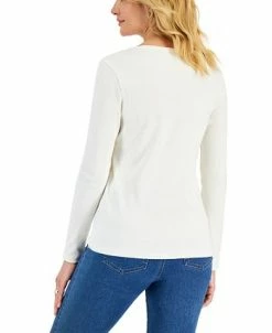 Charter Club Pima Cotton Long-Sleeve Top, Created For Macy's -Anne Klein Sales Store 22126491 fpx