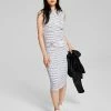 And Now This Women's Ribbed Mock-Neck Bodycon Dress