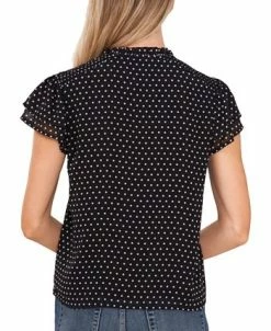 CeCe Women's Printed Flutter-Sleeve Top -Anne Klein Sales Store 22152629 fpx