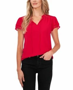 CeCe Women's Yoryu Flutter Sleeve Blouse