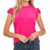 CeCe Women's Flutter-Sleeve Knit Top