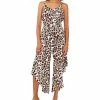 Vince Camuto Women's Animal-Print Tie-Front Sleeveless Jumpsuit