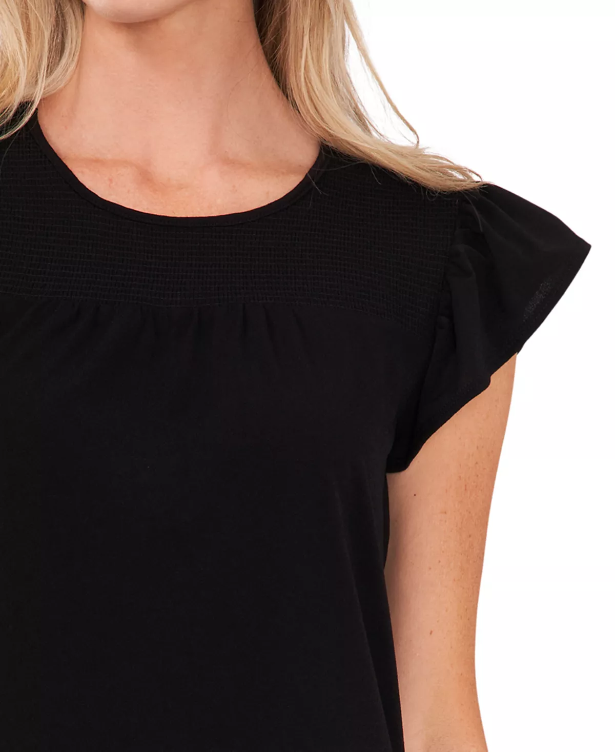 CeCe Women's Smocked-Yoke Knit Top 3 CeCe Women's Smocked-Yoke Knit Top - Image 3