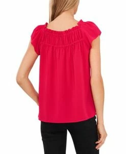 CeCe Ruffled Square-Neck Top -Anne Klein Sales Store 22160331 fpx