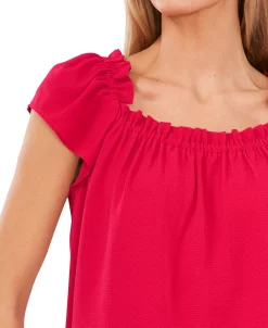 CeCe Ruffled Square-Neck Top -Anne Klein Sales Store 22160332 fpx