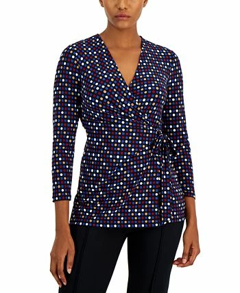 Anne Klein Printed Tie-Waist Top 2 Anne Klein Printed Tie-Waist Top - Image 2