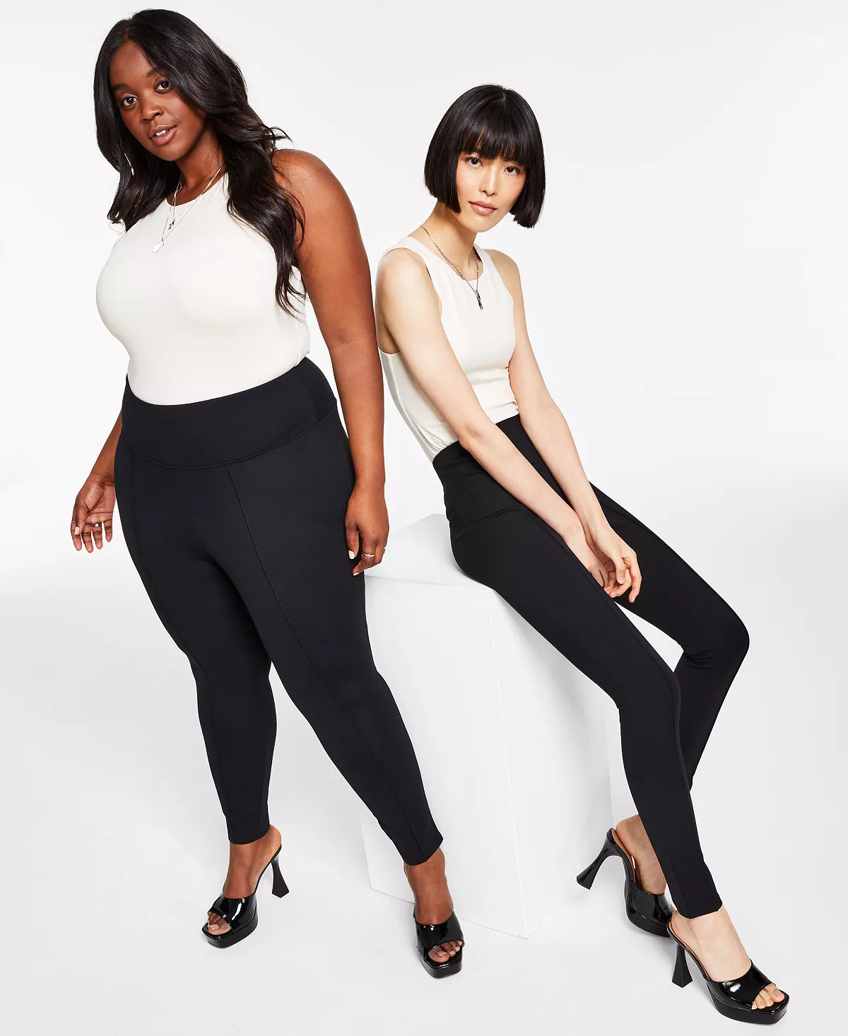 Bar III High-Waist Ponte-Knit Leggings, Created For Macy's 5 Bar III High-Waist Ponte-Knit Leggings, Created For Macy's - Image 5