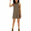 Bar III Women's Plaid A-Line Halter Dress, Created For Macy's