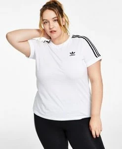 ADIDAS Women's Cotton 3 Stripes T-Shirt, XS-4X -Anne Klein Sales Store 22176525 fpx