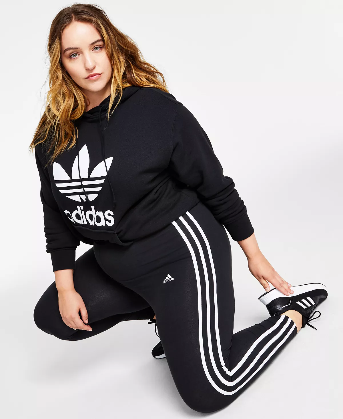 ADIDAS Women's Essentials 3-Stripe Full Length Cotton Leggings, XS-4X 7 ADIDAS Women's Essentials 3-Stripe Full Length Cotton Leggings, XS-4X - Image 7