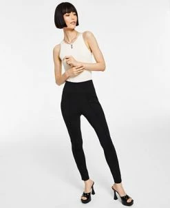 Bar III High-Waist Ponte-Knit Leggings, Created For Macy's 7 Bar III High-Waist Ponte-Knit Leggings, Created For Macy's -Anne Klein Sales Store 22178103 fpx